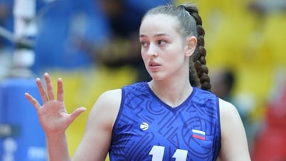 La belleza febril de Miss Rusia voleibol en la Copa VTV 2025