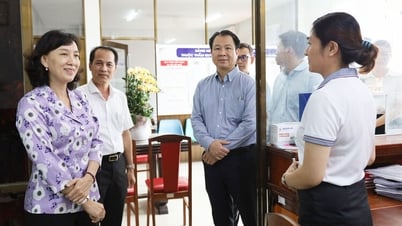 La vicepresidenta del Comité Popular Provincial de An Giang, Nguyen Thi Minh Thuy, visitó el Departamento de Educación y Capacitación y el Departamento de Salud.