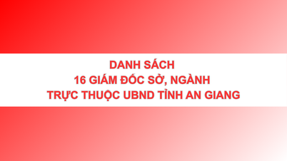 Danh sách 16 giám đốc sở, ngành trực thuộc UBND tỉnh An Giang