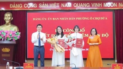 Phường Ô Chợ Dừa công bố quyết định bổ nhiệm cán bộ