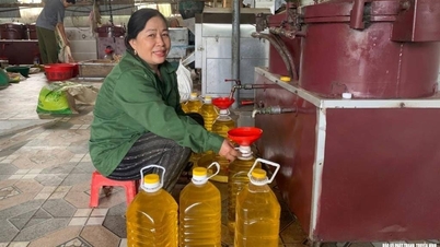 Nhiều người nội trợ tự ép dầu lạc, dầu vừng để sử dụng