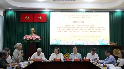Đánh giá 20 năm thực hiện quy chế đặt tên, đổi tên đường và công trình công cộng