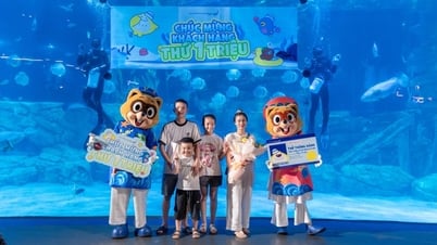 Thủy cung Lotte World Hà Nội đón vị khách thứ 1 triệu