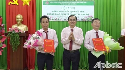 Bổ nhiệm lãnh đạo Phòng giao dịch Ngân hàng Chính sách xã hội Gò Công