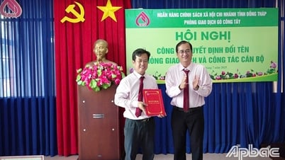 Bổ nhiệm lãnh đạo Phòng giao dịch Ngân hàng Chính sách xã hội Gò Công Tây