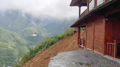 Sạt lở lớn tại Khu du lịch sinh thái Ô Quý Hồ, nhiều căn bungalow bị hư hại
