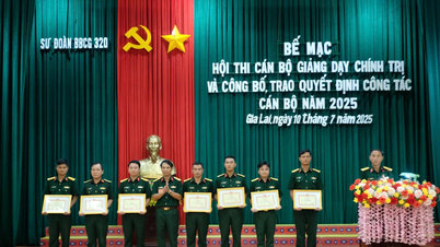 Sư đoàn 320 trao giải hội thi cán bộ giảng dạy chính trị