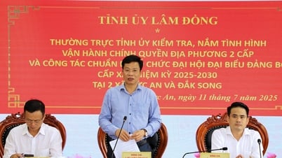 Phó Bí thư Tỉnh ủy Lưu Văn Trung làm việc với xã Đức An và Đắk Song