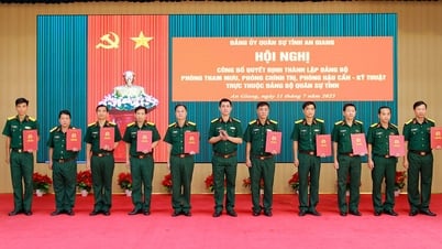 Đảng ủy Quân sự tỉnh An Giang công bố thành lập 3 đảng bộ phòng trực thuộc