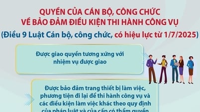 Quyền của cán bộ, công chức về bảo đảm điều kiện thi hành công vụ