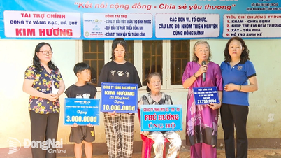 Trao hơn 137 triệu đồng trợ giúp gia đình bà Trương Thị Hồng Hoàng