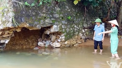 Kiểm tra tình hình sạt lở tại Trường Phổ thông dân tộc nội trú THCS Nguyễn Bỉnh Khiêm