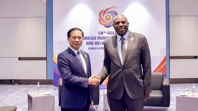 Phó Thủ tướng, Bộ trưởng Ngoại giao Bùi Thanh Sơn gặp Ngoại trưởng Vương quốc Anh bên lề AMM-58
