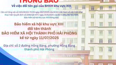 Đổi tên Bảo hiểm Xã hội khu vực XIII