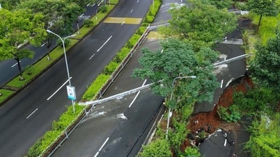 Khắc phục sụt lún trên đường Hồ Chí Minh