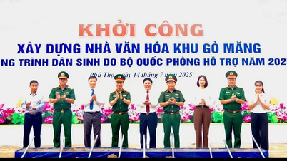 Sư đoàn 316 khởi công xây dựng Nhà văn hóa khu Gò Măng, xã Chí Đám, tỉnh Phú Thọ