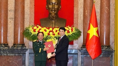 Chủ tịch nước trao Quyết định thăng quân hàm; cấp bậc hàm Đại tướng, Thượng tướng đối với sĩ quan Quân đội và Công an