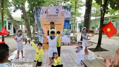 Bàn giao công trình thoát nước, sân bê tông trị giá hơn 800 triệu đồng cho mái ấm Diệu Pháp