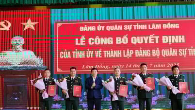 Công bố quyết định thành lập Đảng bộ Quân sự tỉnh Lâm Đồng