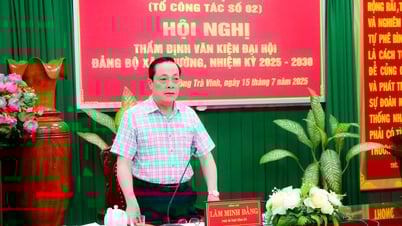 Thẩm định văn kiện Đại hội Đảng bộ các xã Châu Thành, Hưng Mỹ, Song Lộc, Long Hòa và Hòa Minh