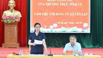Phó Bí thư Thường trực Tỉnh ủy Lê Thị Kim Dung làm việc với xã Yên Lập