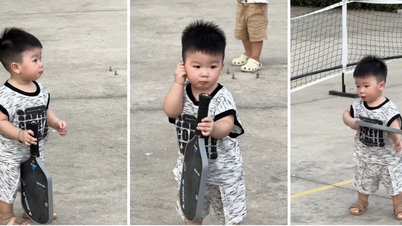 Quang Hais Familie spielt mit großem Spaß Pickleball: Diese Figur bringt Internetnutzer zum „Zerschmelzen“
