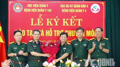 Bệnh viện Quân y 103 ký kết đào tạo và hỗ trợ chuyên môn với Bệnh viện Quân y 4