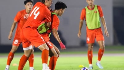 U23 Việt Nam tích cực tập luyện chuẩn bị cho trận đấu với Lào