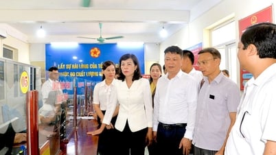 Các đồng chí lãnh đạo tỉnh khảo sát, nắm tình hình vận hành chính quyền địa phương 2 cấp