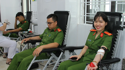 11 cán bộ, chiến sỹ công an hiến máu cho Bệnh viện Đa khoa số 2 tỉnh Lào Cai
