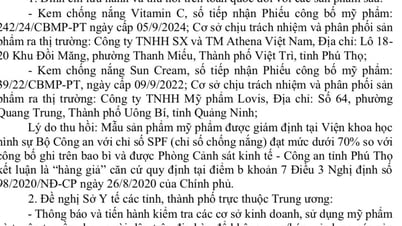 Thu hồi toàn quốc 2 kem chống nắng là hàng giả