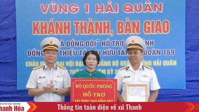 Lữ đoàn 169, Vùng 1 Hải quân bàn giao nhà đồng đội tại Thanh Hóa
