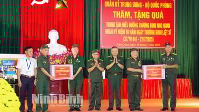 Thượng tướng Lê Quang Minh thăm, tặng quà Trung tâm Điều dưỡng thương binh Nho Quan