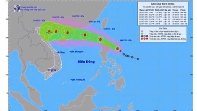 Bão Wipha đang tiến vào Biển Đông, biển động rất mạnh