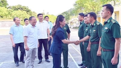 Phó Bí thư Thường trực Tỉnh ủy Lê Thị Kim Dung kiểm tra việc vận hành chính quyền tại xã Tùng Vài