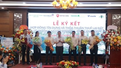 Ký hợp đồng tín dụng và thỏa thuận thuê lại đất cụm công nghiệp Đình Lập