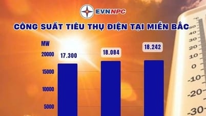 Nắng nóng, công suất tiêu thụ điện tại miền Bắc đạt đỉnh mới