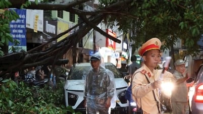 Công an Hà Nội kịp thời hỗ trợ người dân trong thời tiết bất lợi
