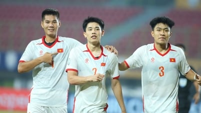 U.23 เวียดนาม 3-0 U.23 ลาว: วัน คัง โชว์ฟอร์มได้อย่างยอดเยี่ยม กองหลังตัวกลาง ฮิเออ มินห์ ยิงสองประตู