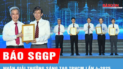 Báo SGGP nhận Giải thưởng Sáng tạo TPHCM lần 4-2025