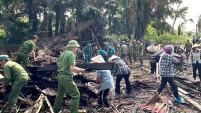 Mưa lớn, dông lốc làm ảnh hưởng đến nhà ở 53 hộ dân xã Đồng Yên