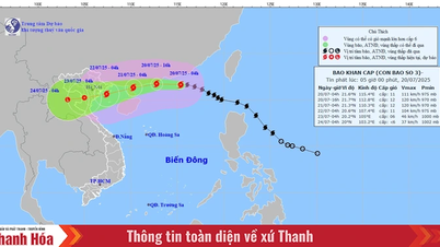 Ảnh hưởng bão số 3, từ đêm nay (20/7), Thanh Hóa mưa to đến rất to