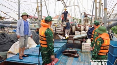 Bộ đội Biên phòng Nghệ An kêu gọi tàu thuyền về tránh trú bão số 3 và tham mưu UBND tỉnh cấm biển từ ngày 21/7