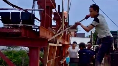 Xã Vân Tụ xuyên đêm gia cống tiêu Sa Tràn bảo vệ hơn 10.000 hộ dân trước bão số 3