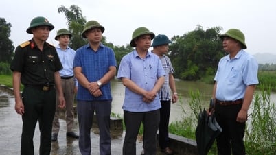 Lãnh đạo UBND tỉnh kiểm tra công tác ứng phó cơn bão số 3 tại một số xã