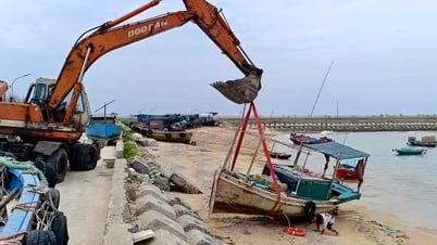 Tàu thuyền tại đảo Bạch Long Vĩ đã được di chuyển đến nơi an toàn