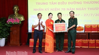Đại tướng Nguyễn Tân Cương thăm, tặng quà Trung tâm Điều dưỡng thương binh Duy Tiên