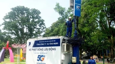 Trạm thu phát sóng di động "trực chiến" đảm bảo liên lạc xuyên bão