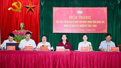 Phó Bí thư chuyên trách Đảng ủy UBND tỉnh Nông Thị Bích Huệ tiếp xúc cử tri xã Bình An