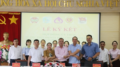 Phòng Giao dịch NHCSXH Đắk Nông và 4 tổ chức chính trị, xã hội ký kết ủy thác cho vay